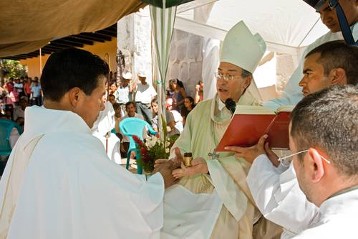Kardinal Rodriguez Maradiaga beim Gottesdienst mit Priesterweihe