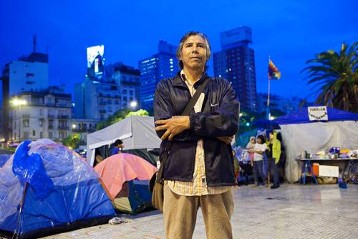 Felix Diaz im Qom-Protestcamp