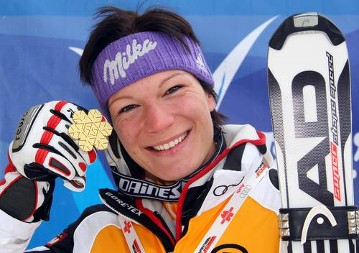 Die Slalom-Weltmeisterin von Val d’Isère und dreifache Weltcupsiegerin Maria Riesch