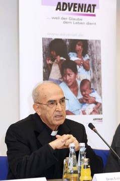27.11.2008: Pressekonferenz zur bundesweiten Eröffnung der Adveniat Aktion 2008 im Bistum Essen (Generalvikariat Essen). Erzbischof Dom Luiz Soares Vieira (Brasilien)